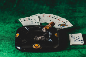 poker and cigarette